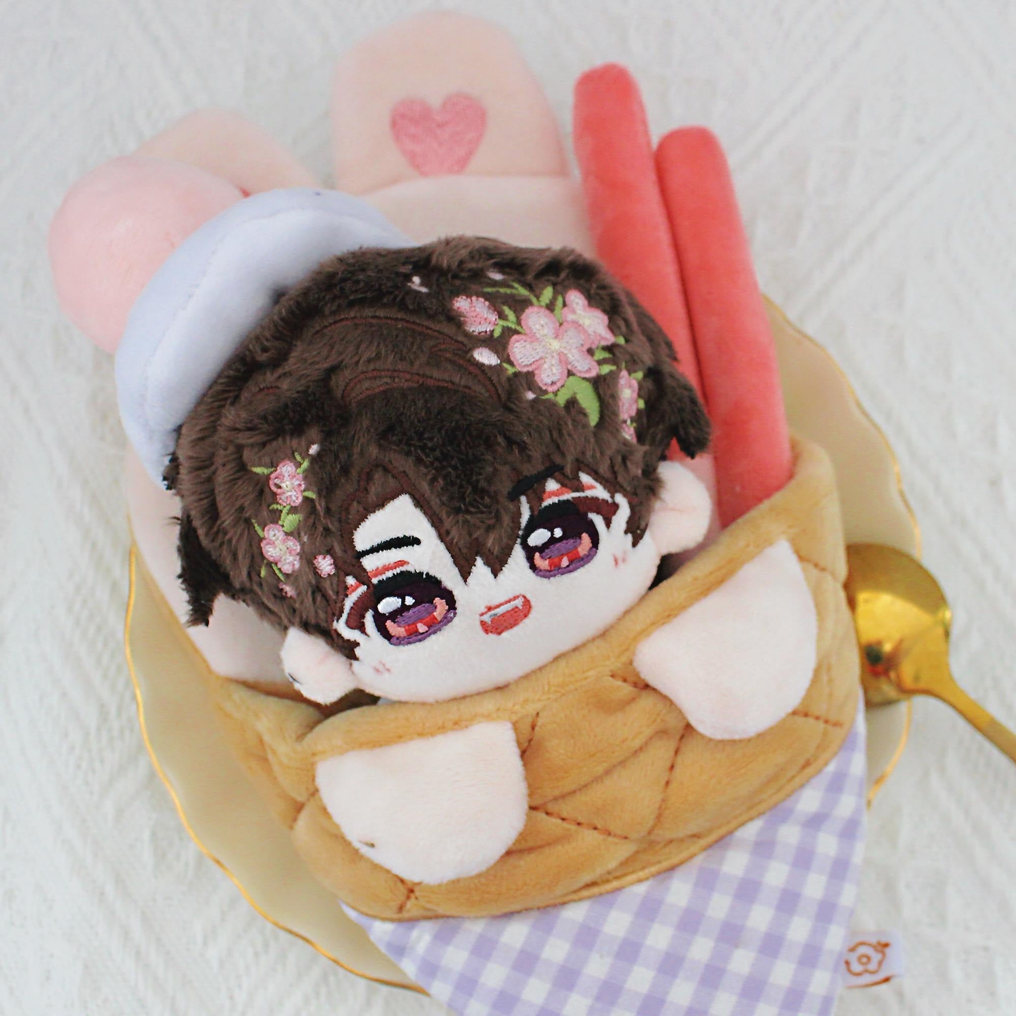 Love and Deepspace Plush Crepe Keychain Xavier Zayne Rafayel Sylus Caleb Cute Doll Pouch Fanmade LADS Gift detail image 6