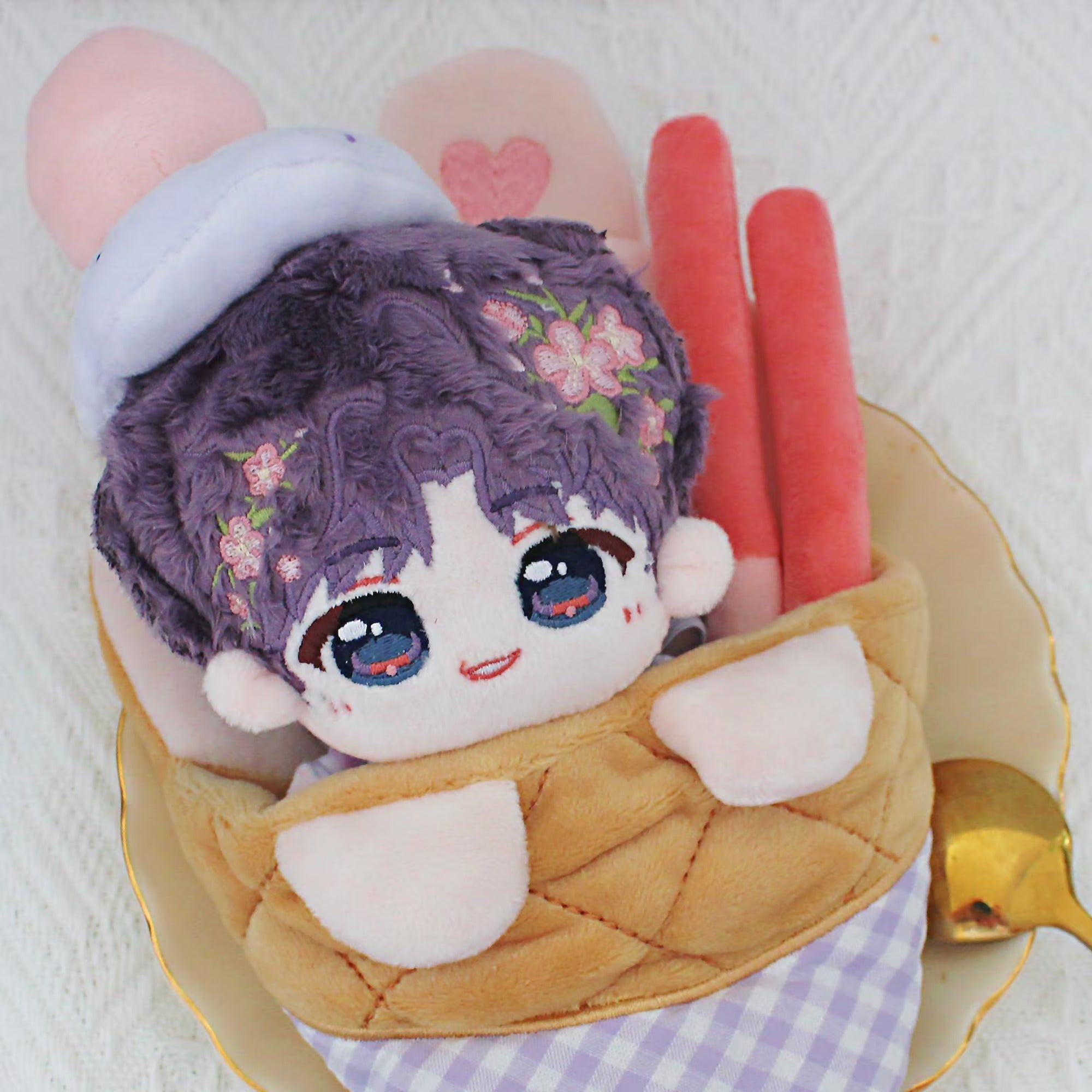 Love and Deepspace Plush Crepe Keychain Xavier Zayne Rafayel Sylus Caleb Cute Doll Pouch Fanmade LADS Gift detail image 8