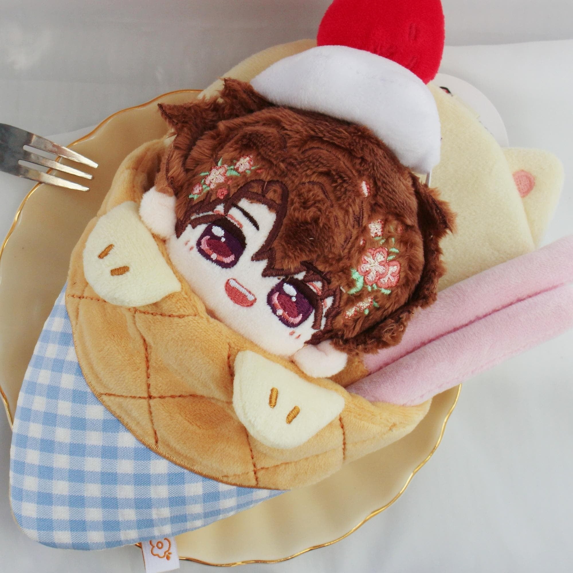 Love and Deepspace Plush Crepe Keychain Xavier Zayne Rafayel Sylus Caleb Cute Doll Pouch Fanmade LADS Gift detail image 1