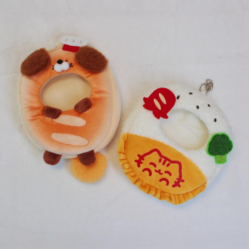 Love and Deepspace Plush Set 10cm Xavier Sylus Zayne Rafayel Caleb with Baguette & Omurice Pouches Bag Charm Fanmade LADS Gift detail image 4