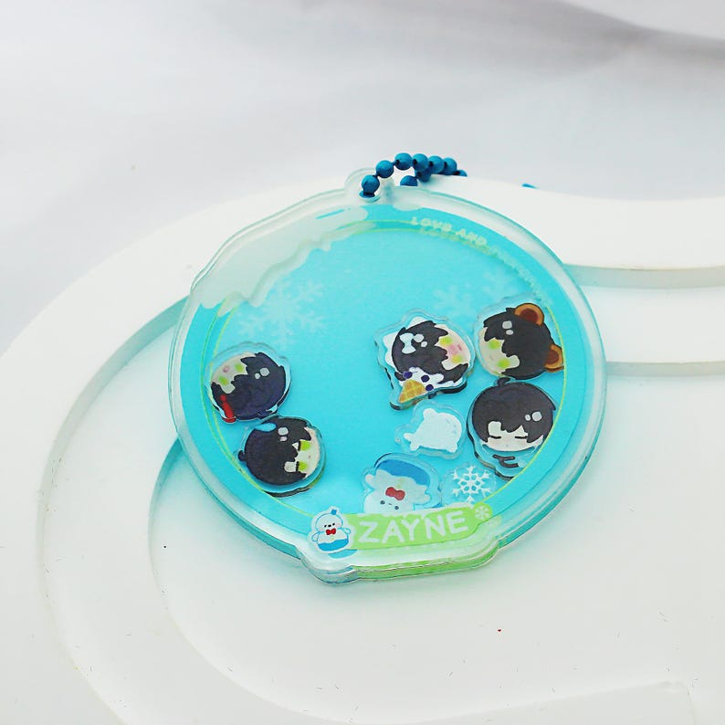 Love and Deepspace Shaker Acrylic Keychain Xavier Zayne Rafayel Sylus Caleb Motion Charm Fanmade LADS Gift