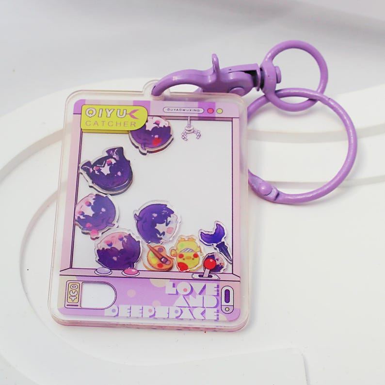 Love and Deepspace Shaker Acrylic Keychain Xavier Zayne Rafayel Sylus Caleb Motion Charm Fanmade LADS Gift detail image 4