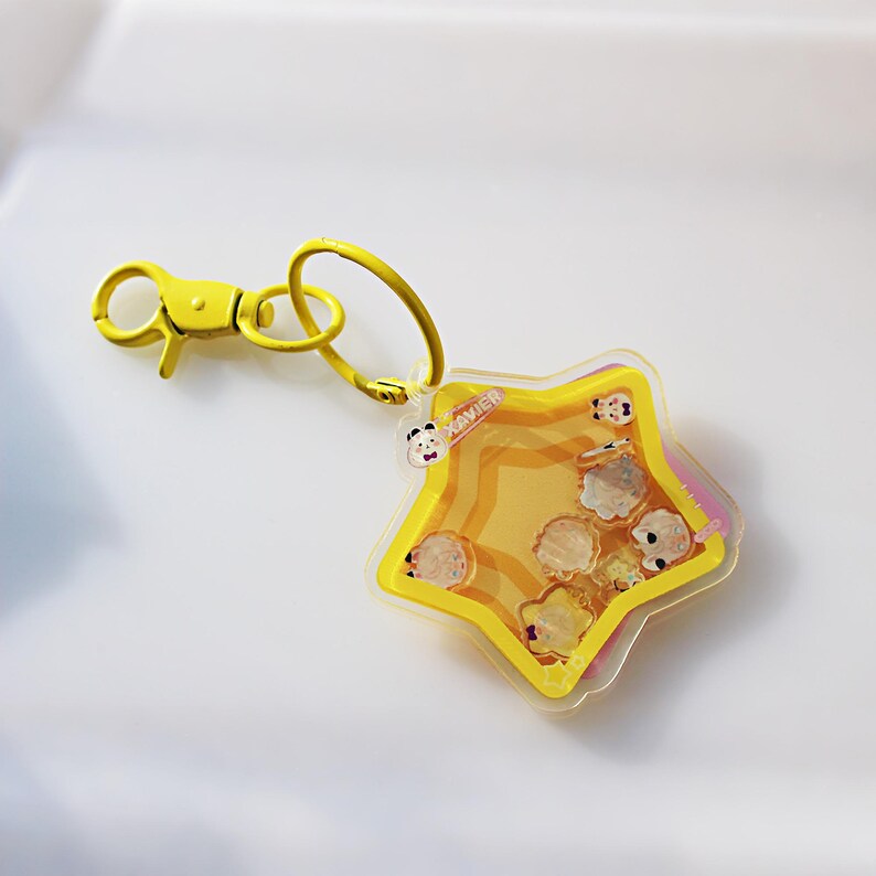 Love and Deepspace Shaker Acrylic Keychain Xavier Zayne Rafayel Sylus Caleb Motion Charm Fanmade LADS Gift detail image 5