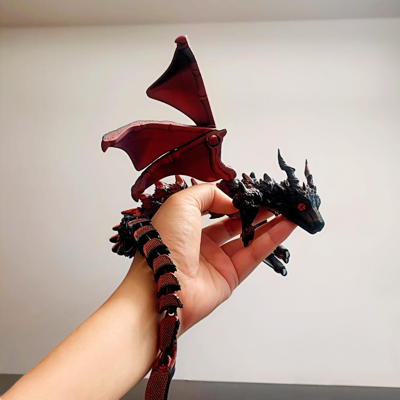 Love and Deepspace Sylus Articulated Dragon Figure Poseable Dragon Form 39cm Fanmade Collectible LADS Display Model detail image 2