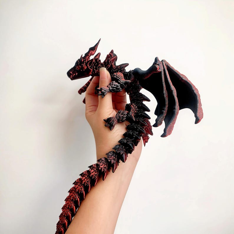 Love and Deepspace Sylus Articulated Dragon Figure Poseable Dragon Form 39cm Fanmade Collectible LADS Display Model detail image 3