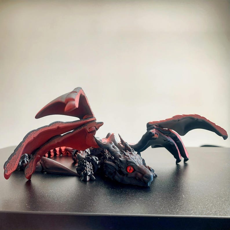 Love and Deepspace Sylus Articulated Dragon Figure Poseable Dragon Form 39cm Fanmade Collectible LADS Display Model detail image 5