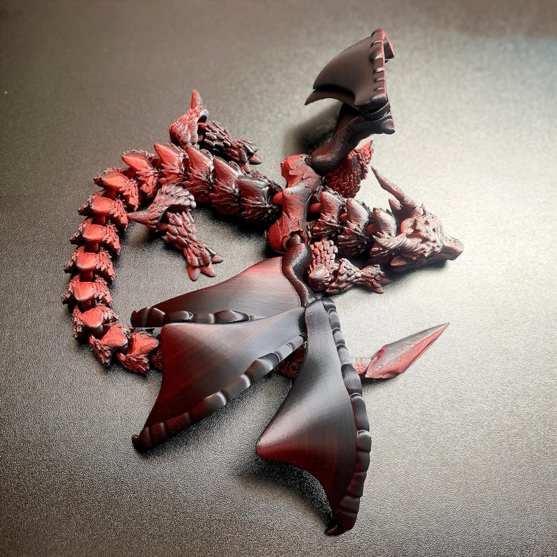 Love and Deepspace Sylus Articulated Dragon Figure Poseable Dragon Form 39cm Fanmade Collectible LADS Display Model detail image 6