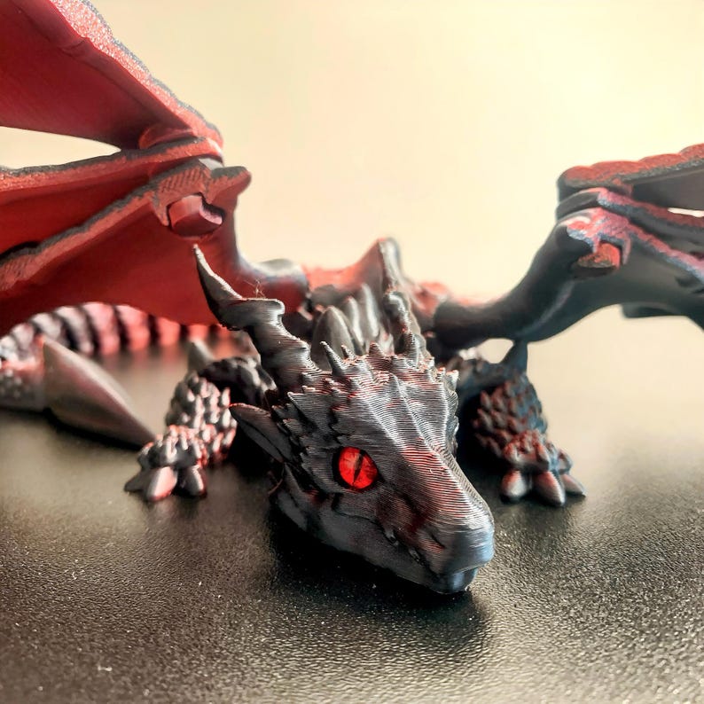 Love and Deepspace Sylus Articulated Dragon Figure Poseable Dragon Form 39cm Fanmade Collectible LADS Display Model