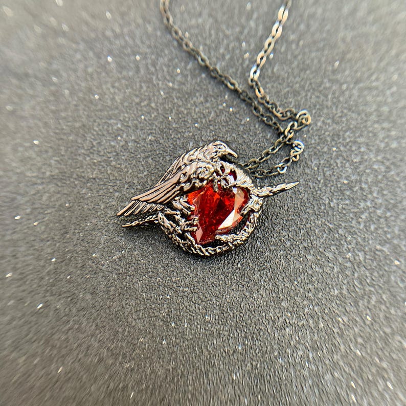 Love and Deepspace Sylus Night Raven Jewelry Set Brooch Earrings Ring Copper Black Titanium Zirconia Fanmade Otome Game Gift