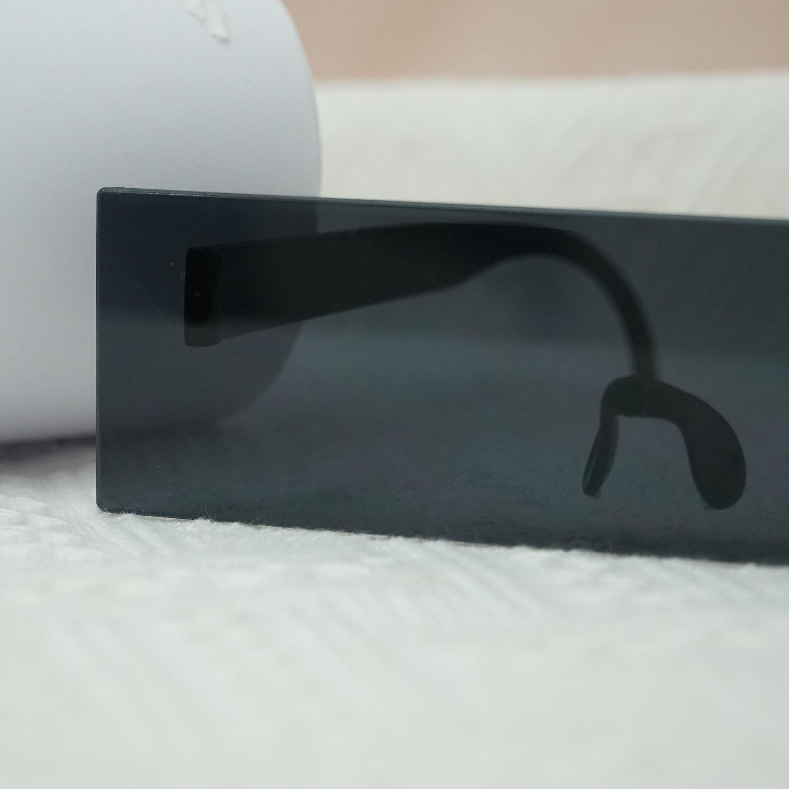 Minecraft Pixel Style Black Sunglasses Blocky Rectangular Cyberpunk Cosplay Photo Prop Oversized Fanmade Glasses detail image 3