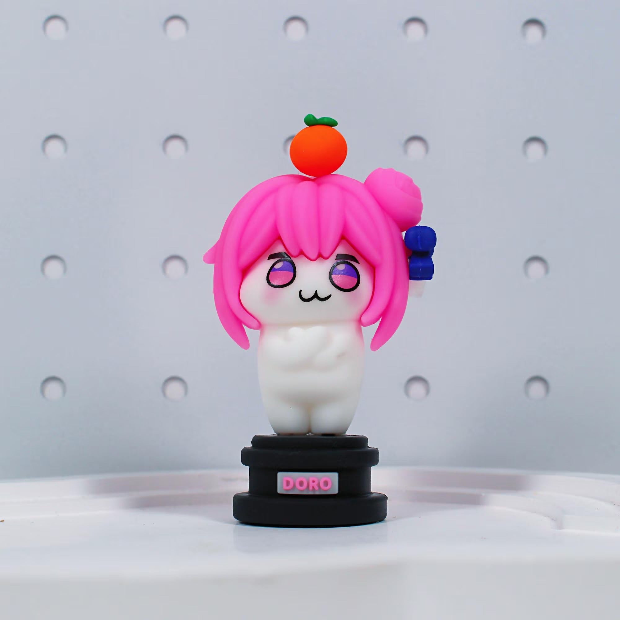 NIKKE: The Goddess of Victory Cute Doro Meme Figurine on Trophy Desk Figure Funny Orange Accessory Fanmade Game Collectible Gift