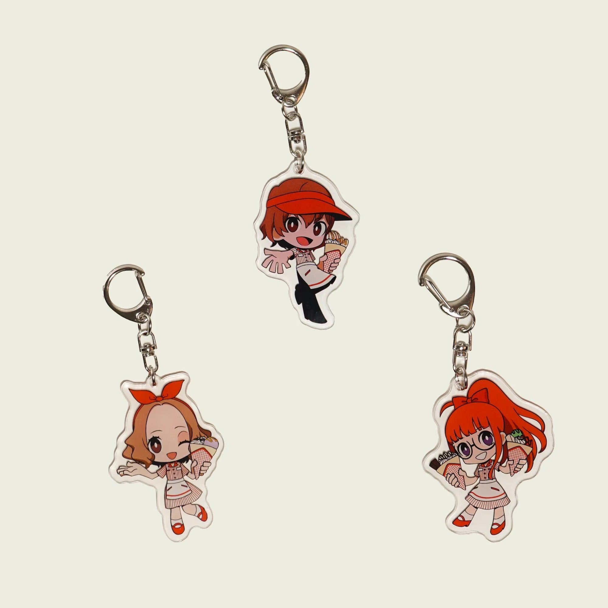 Persona 5 Acrylic Keychain Set Fan Art Crepe Theme Joker Crow Skull Charms Phantom Thieves detail image 3