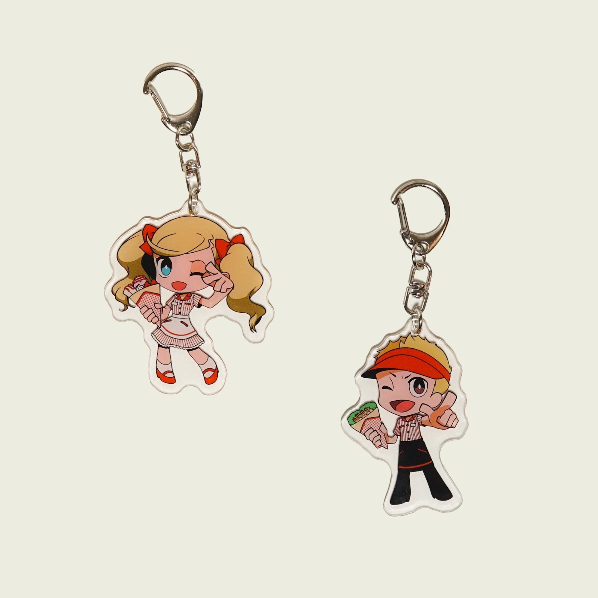 Persona 5 Acrylic Keychain Set Fan Art Crepe Theme Joker Crow Skull Charms Phantom Thieves detail image 5