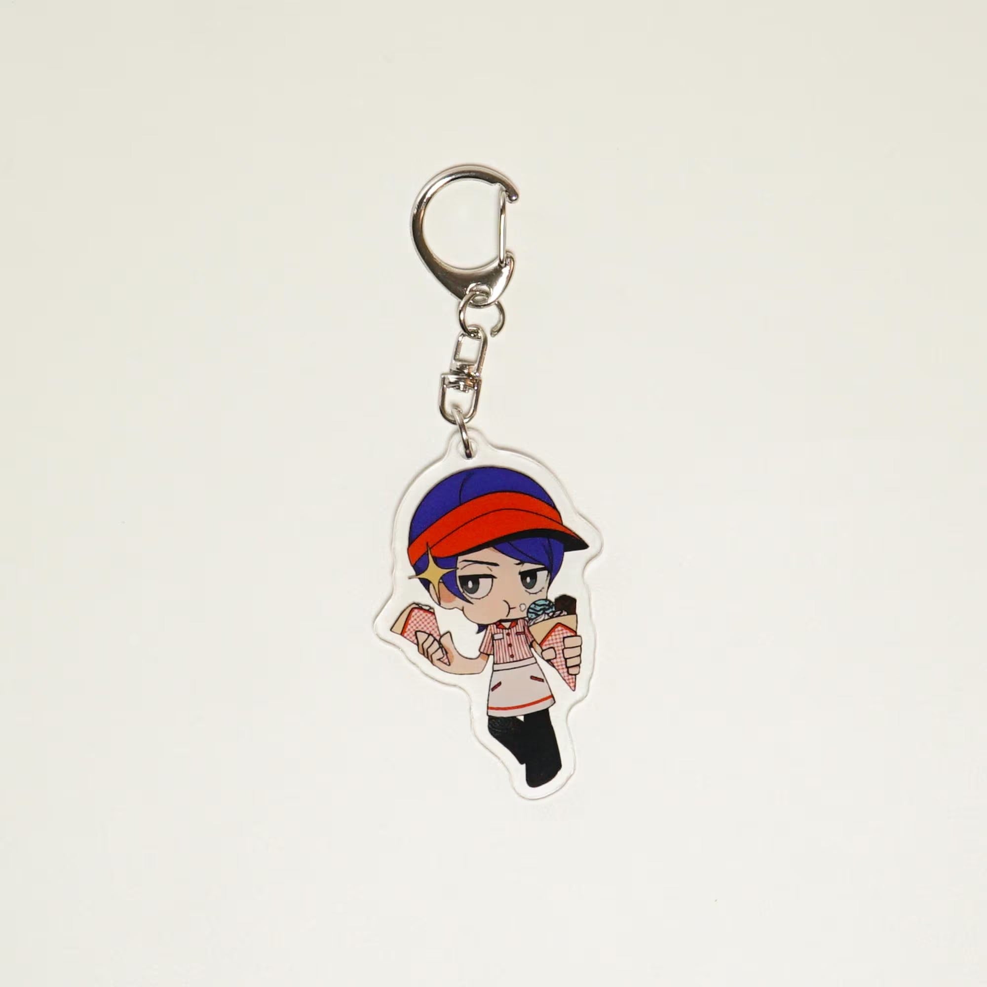 Persona 5 Acrylic Keychain Set Fan Art Crepe Theme Joker Crow Skull Charms Phantom Thieves detail image 9