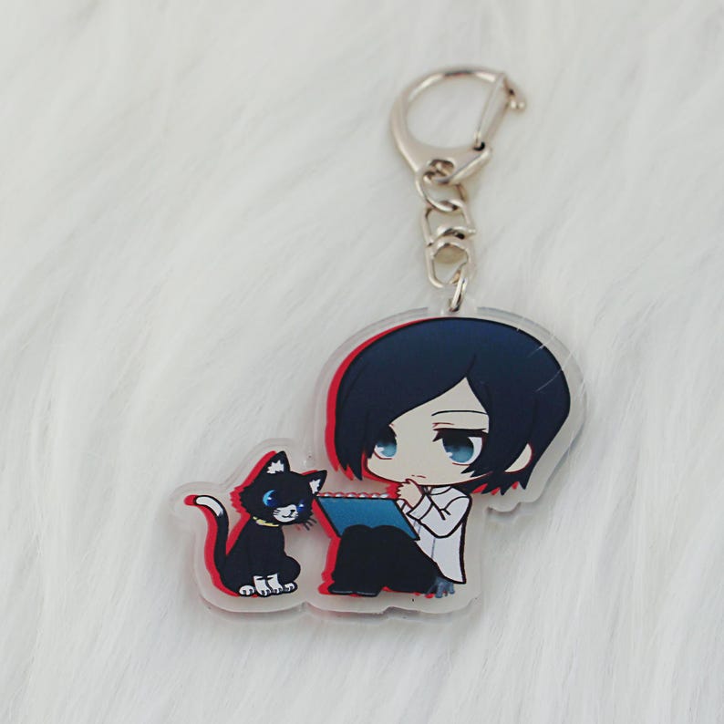 Persona 5 Chibi Keychain Set Joker Panther Skull Phantom Thieves Fanmade Acrylic Charms