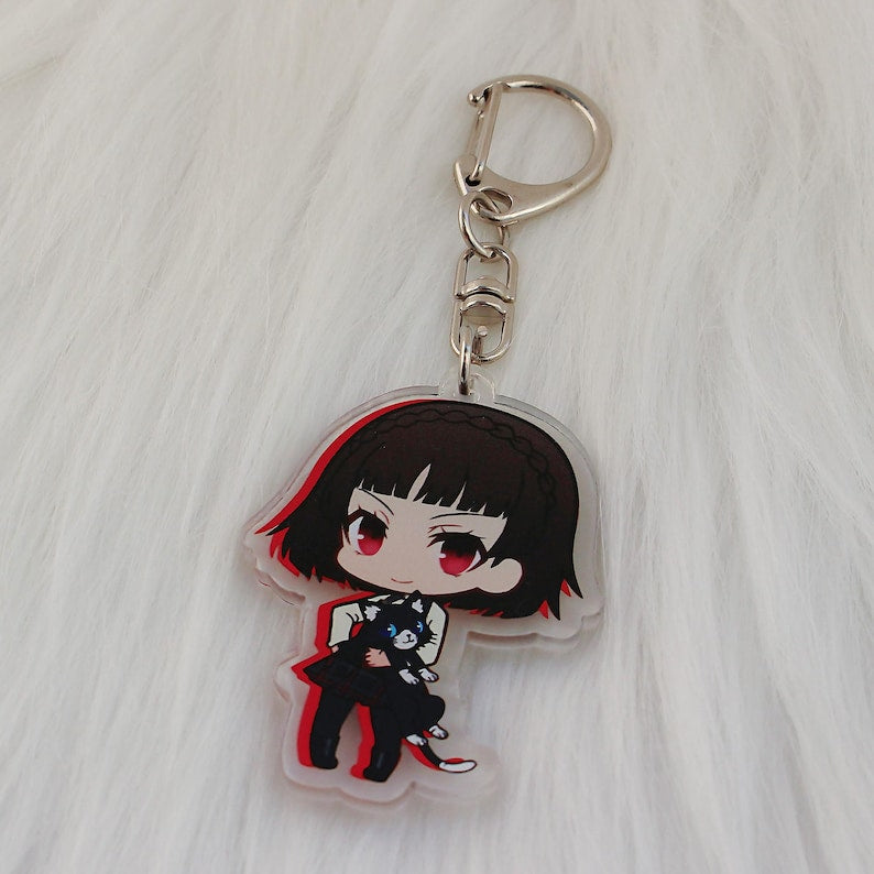 Persona 5 Chibi Keychain Set Joker Panther Skull Phantom Thieves Fanmade Acrylic Charms detail image 3