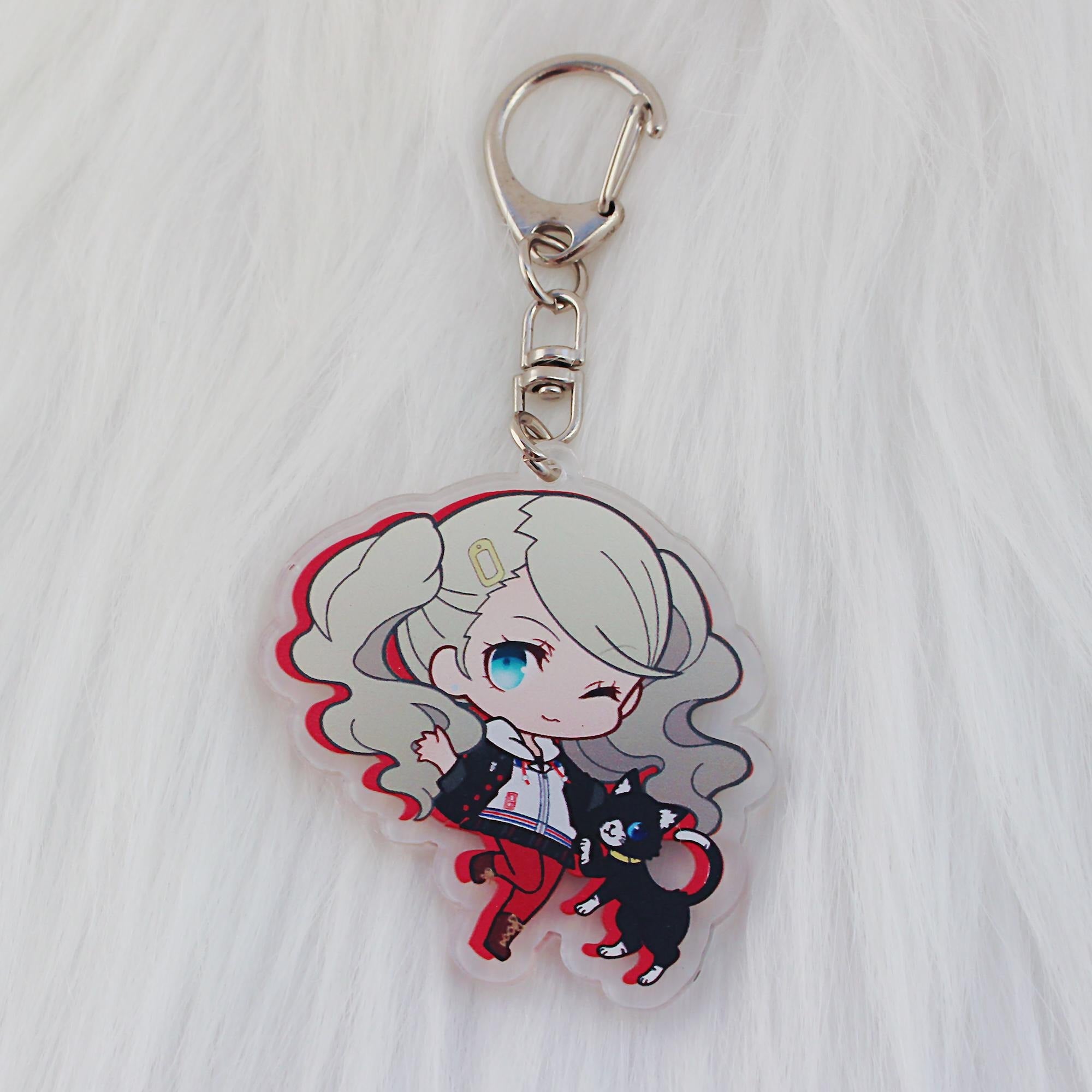 Persona 5 Chibi Keychain Set Joker Panther Skull Phantom Thieves Fanmade Acrylic Charms detail image 8