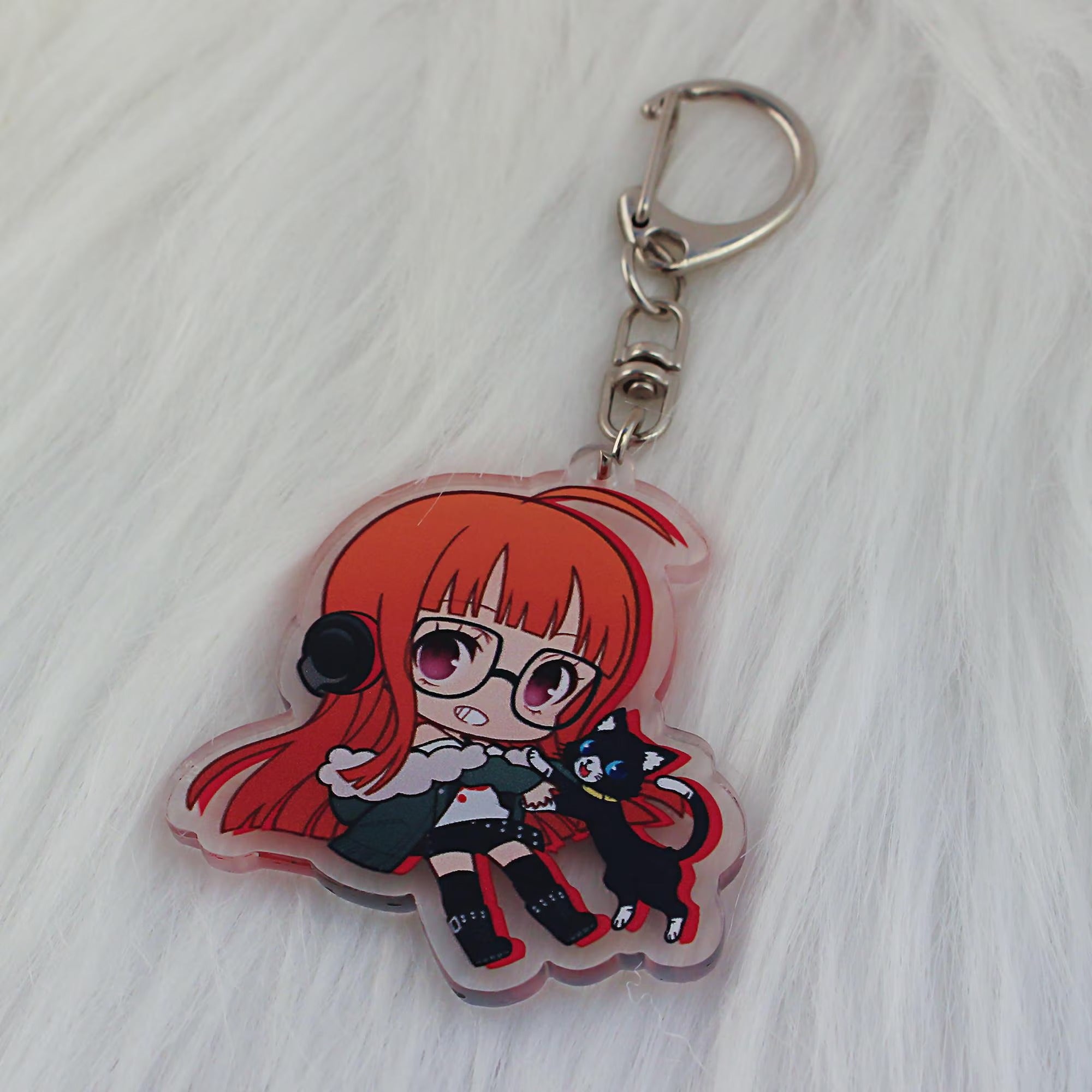 Persona 5 Chibi Keychain Set Joker Panther Skull Phantom Thieves Fanmade Acrylic Charms detail image 9