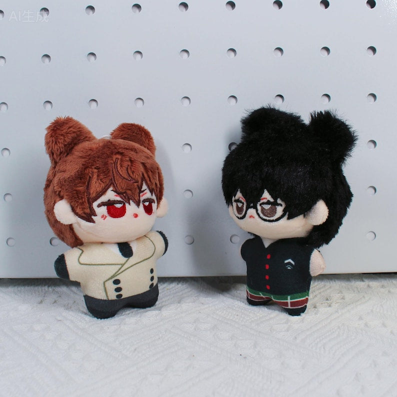 Persona 5 Chibi Plush Joker & Crow 4-inch Dolls Bag Charms Fanmade Phantom Thieves detail image 2