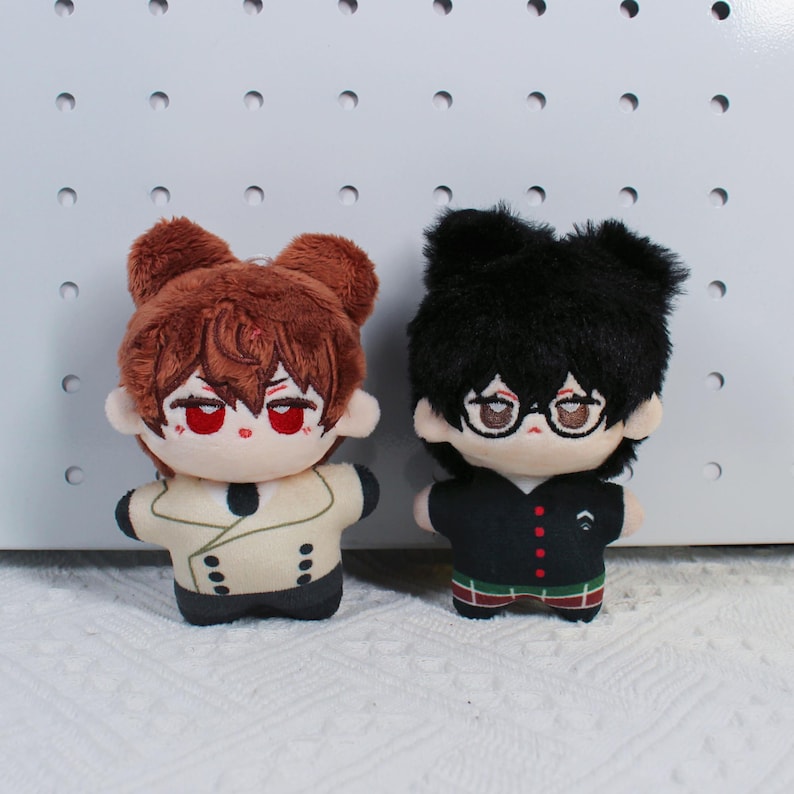Persona 5 Chibi Plush Joker & Crow 4-inch Dolls Bag Charms Fanmade Phantom Thieves detail image 1