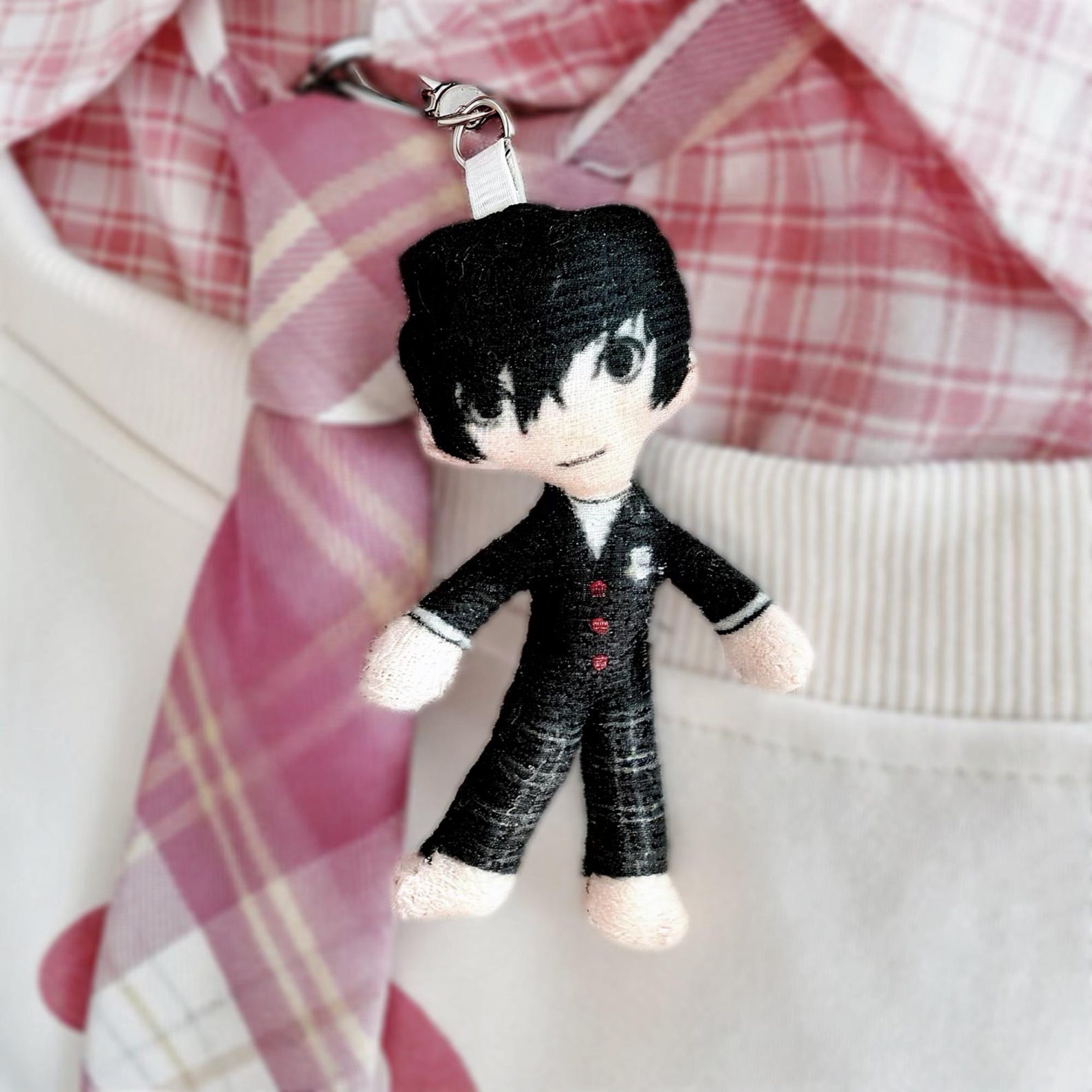 Persona 5 Mini Joker Wire Doll Keychain Bendable Ugly Cute Phantom Thief Bag Charm Fanmade Collectible detail image 3
