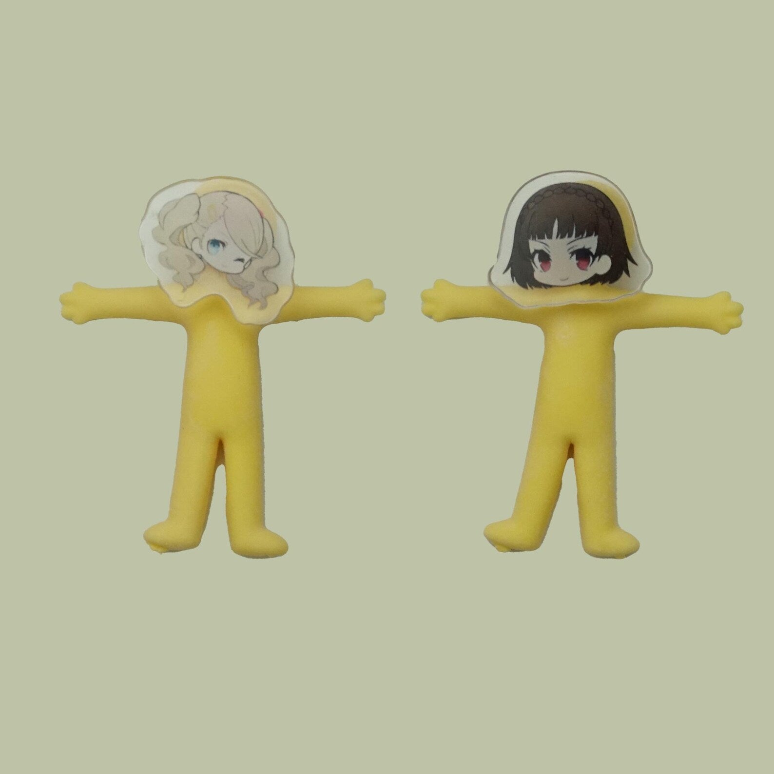 Persona 5 Stretchy Stress Toy Keychain Elastic Fidget Figure Yellow Joker Acrylic Charm Fanmade detail image 4