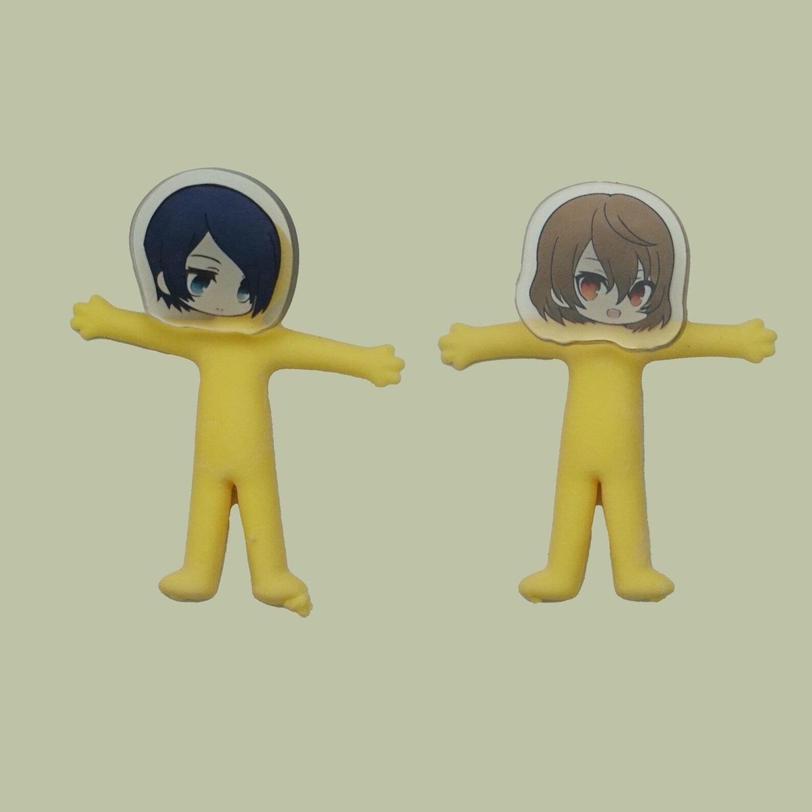 Persona 5 Stretchy Stress Toy Keychain Elastic Fidget Figure Yellow Joker Acrylic Charm Fanmade detail image 5