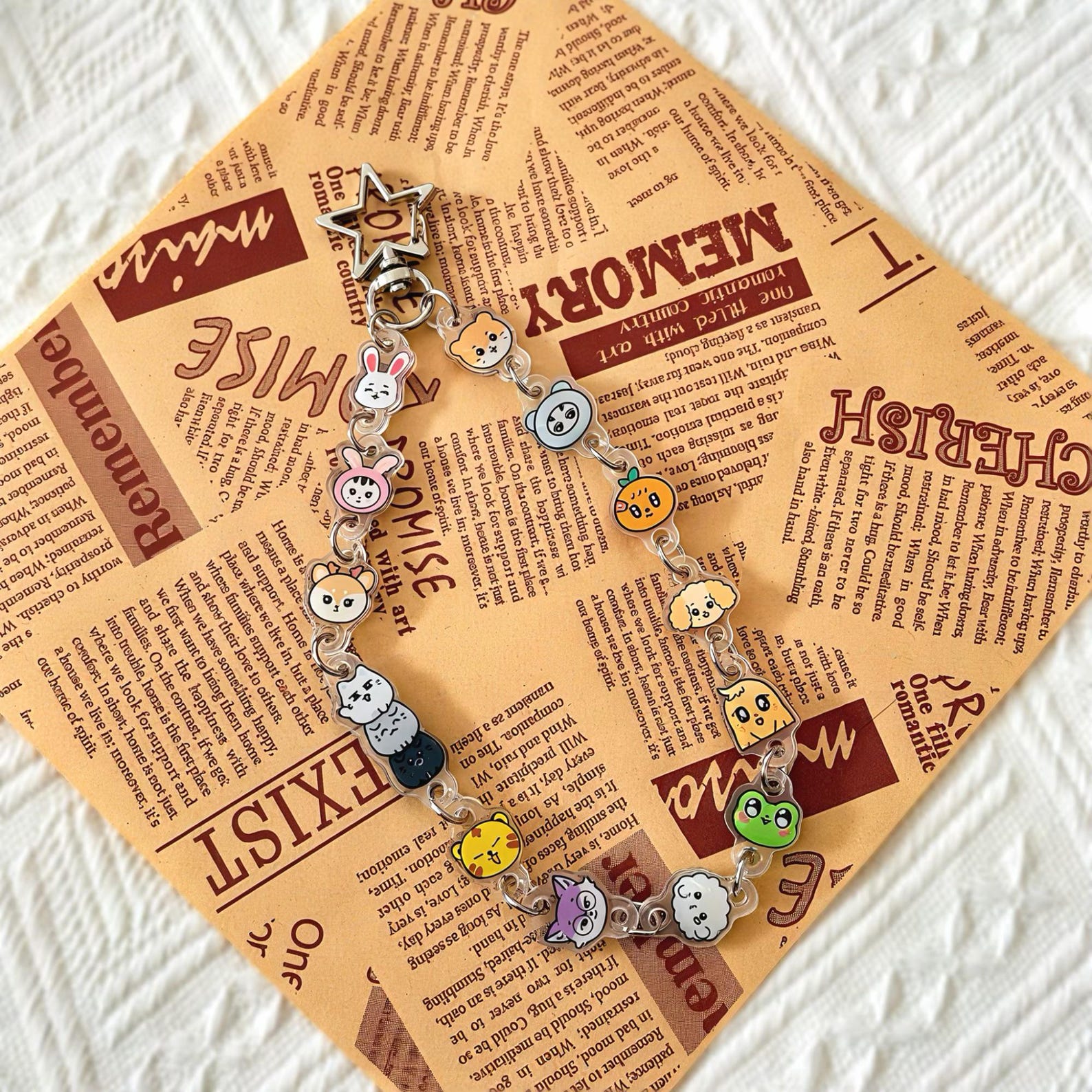 SEVENTEEN All Members Mascot Keychain Charm Chain OT13 Kpop Bag Charm Star Clasp Fanmade Gift detail image 3