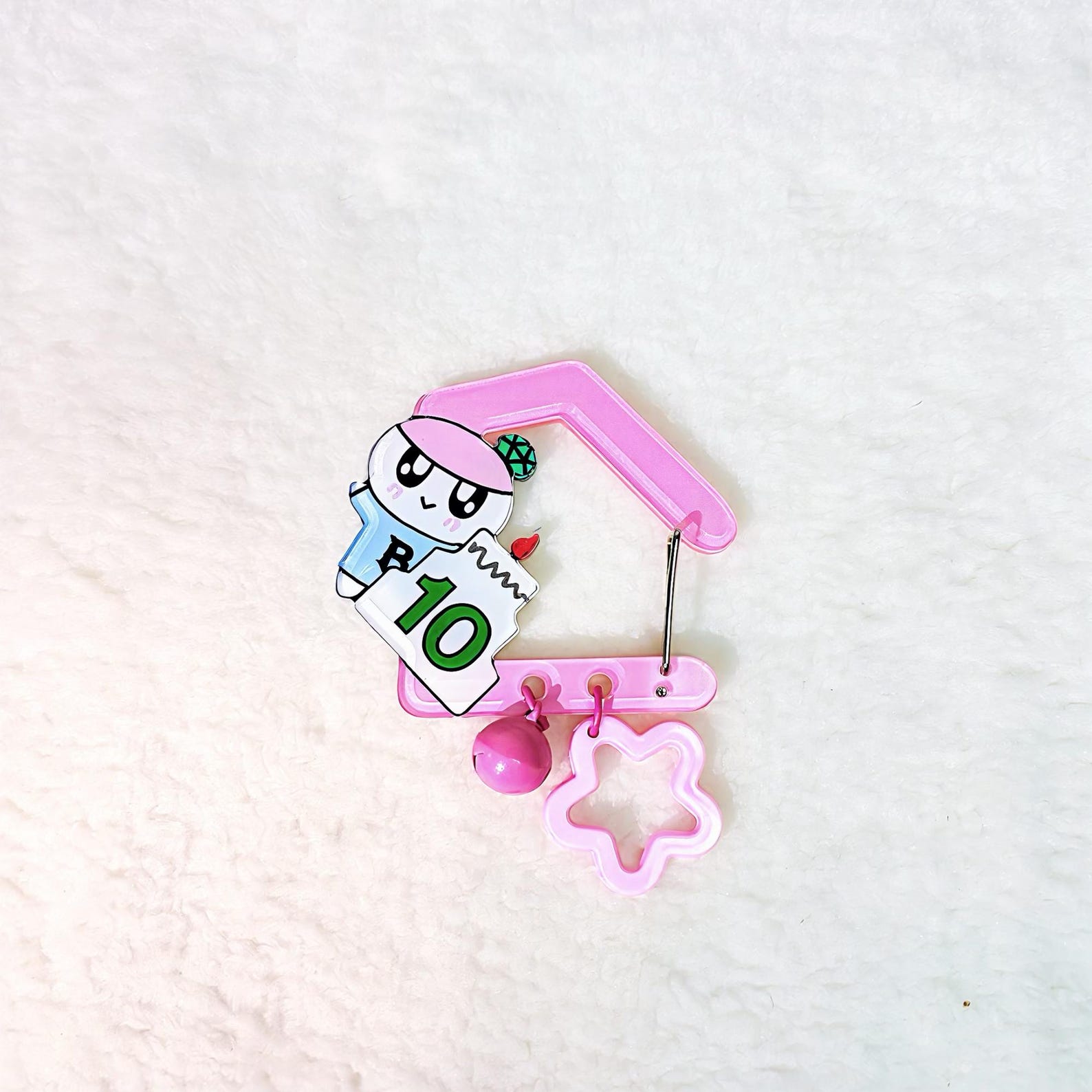 SEVENTEEN Bongbong 10th Anniversary Acrylic Carabiner House Clip Bag Charm Fanmade Pink Blue CARAT Kpop Gift