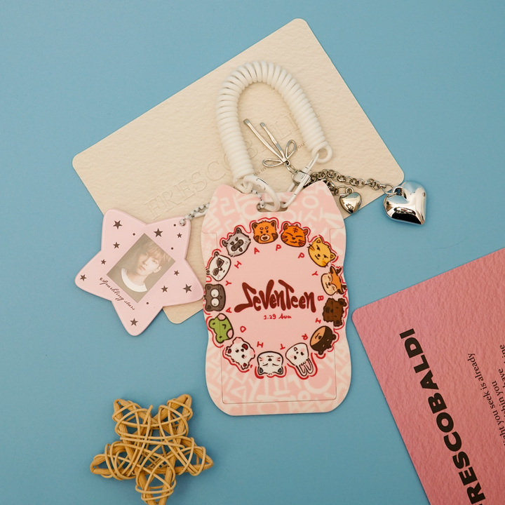 SEVENTEEN ID card holder with photo frame and card sleeve for CARAT