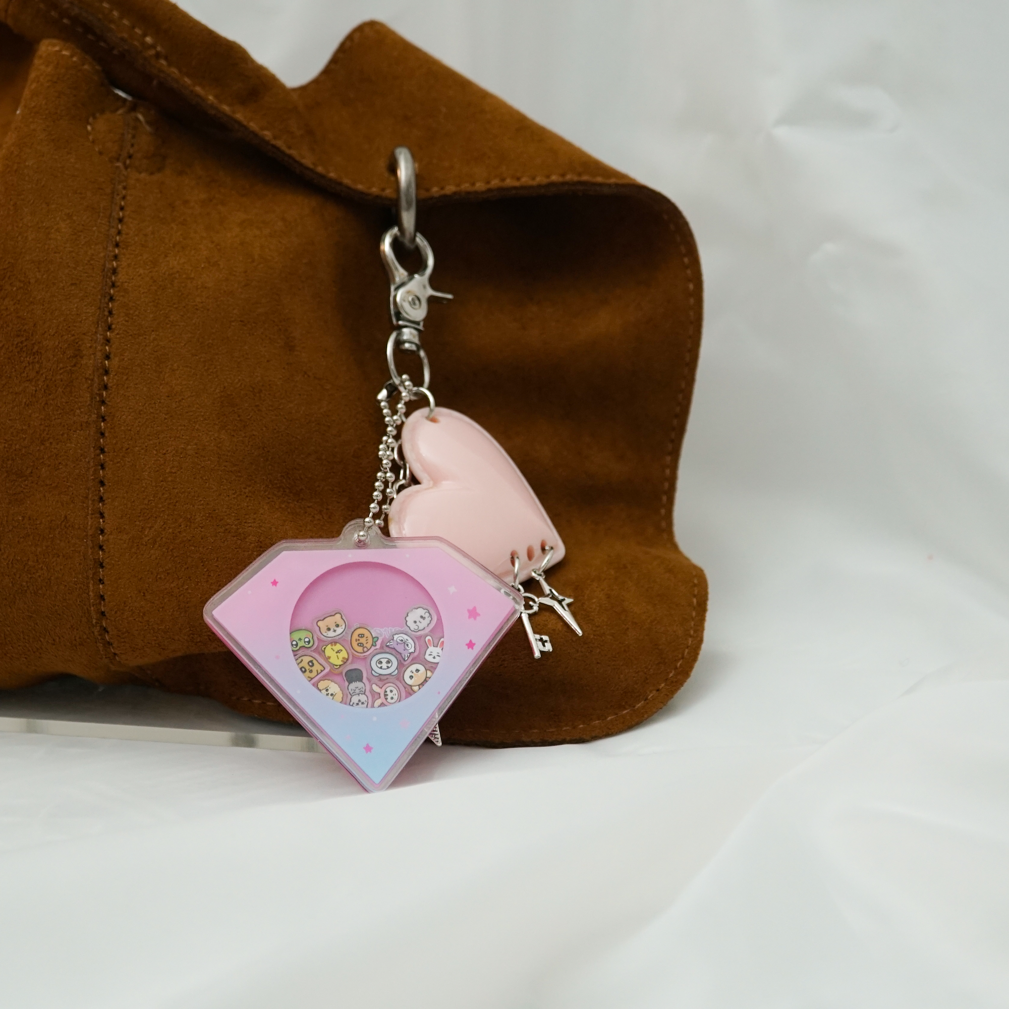 SEVENTEEN MINITEEN Shaker Acrylic Keychain Diamond Case Moving Mascot Charms Fanmade for CARAT detail image 5