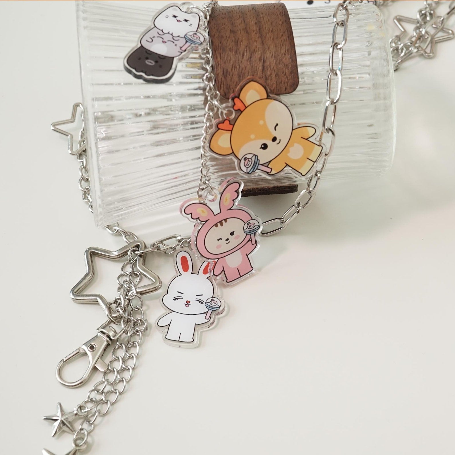 SEVENTEEN Miniteen OT13 Acrylic Bag Charm Kpop Full Member Cute Chain Pendant Fanmade Gift detail image 3