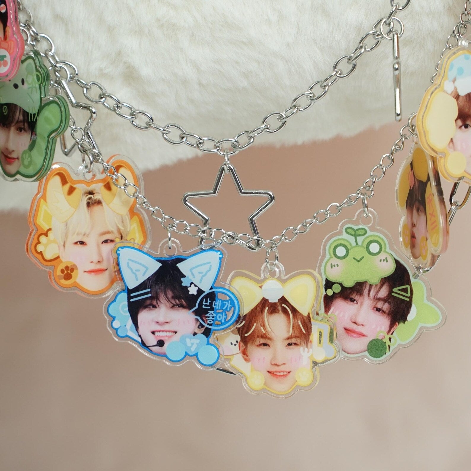 SEVENTEEN OT13 Acrylic Bag Charm Kpop Concert Fanmade Chain Pendant All Members Gift detail image 2