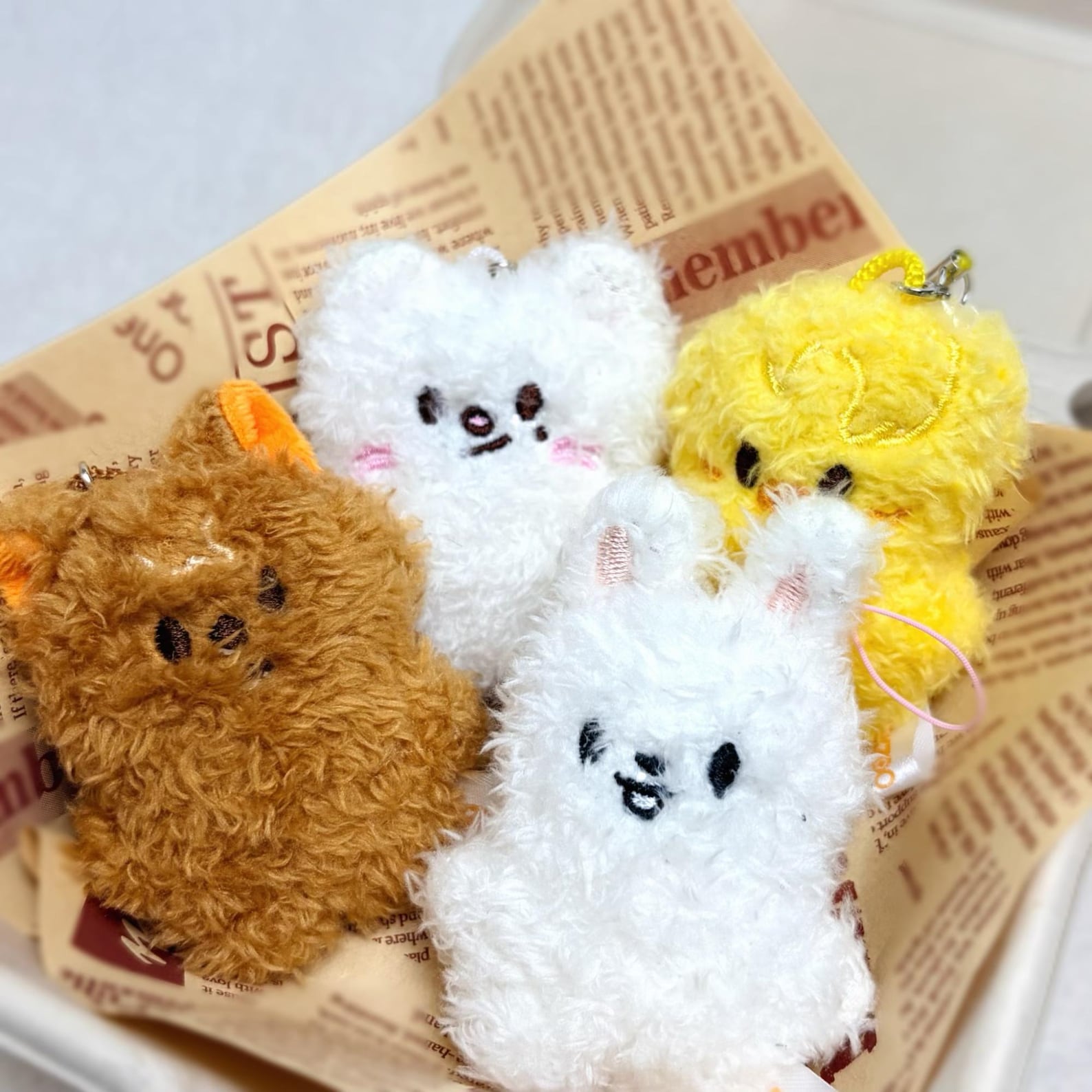 SKZOO Fluffy Plush Keychain Stray Kids Fanmade Curly Fur Mascot Bag Charm STAY Gift Wolf Chan Leebit Dwaekki Jiniret Han BbokAri PuppyM FoxI Ny detail image 2