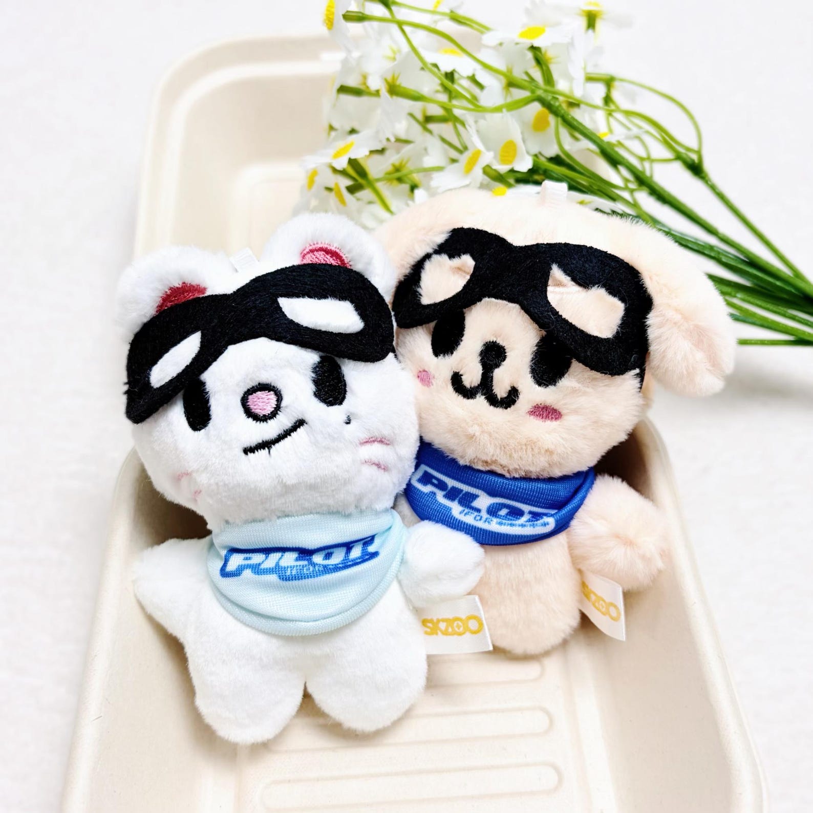 Stray Kids SKZOO Pilot Plush Keychain 4 Inch Fanmade Mascot Bag Charms Wolf Chan Leebit Dwaekki Jiniret detail image 2