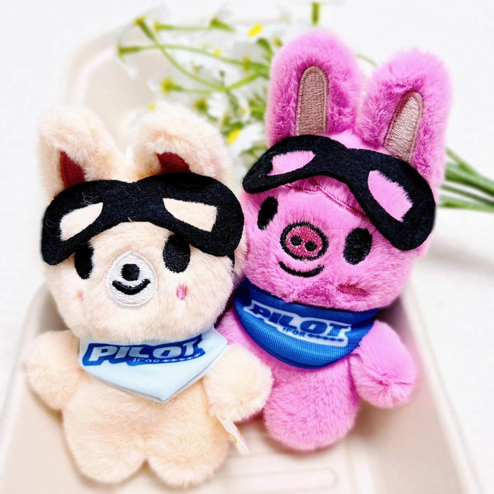 Stray Kids SKZOO Pilot Plush Keychain 4 Inch Fanmade Mascot Bag Charms Wolf Chan Leebit Dwaekki Jiniret detail image 3