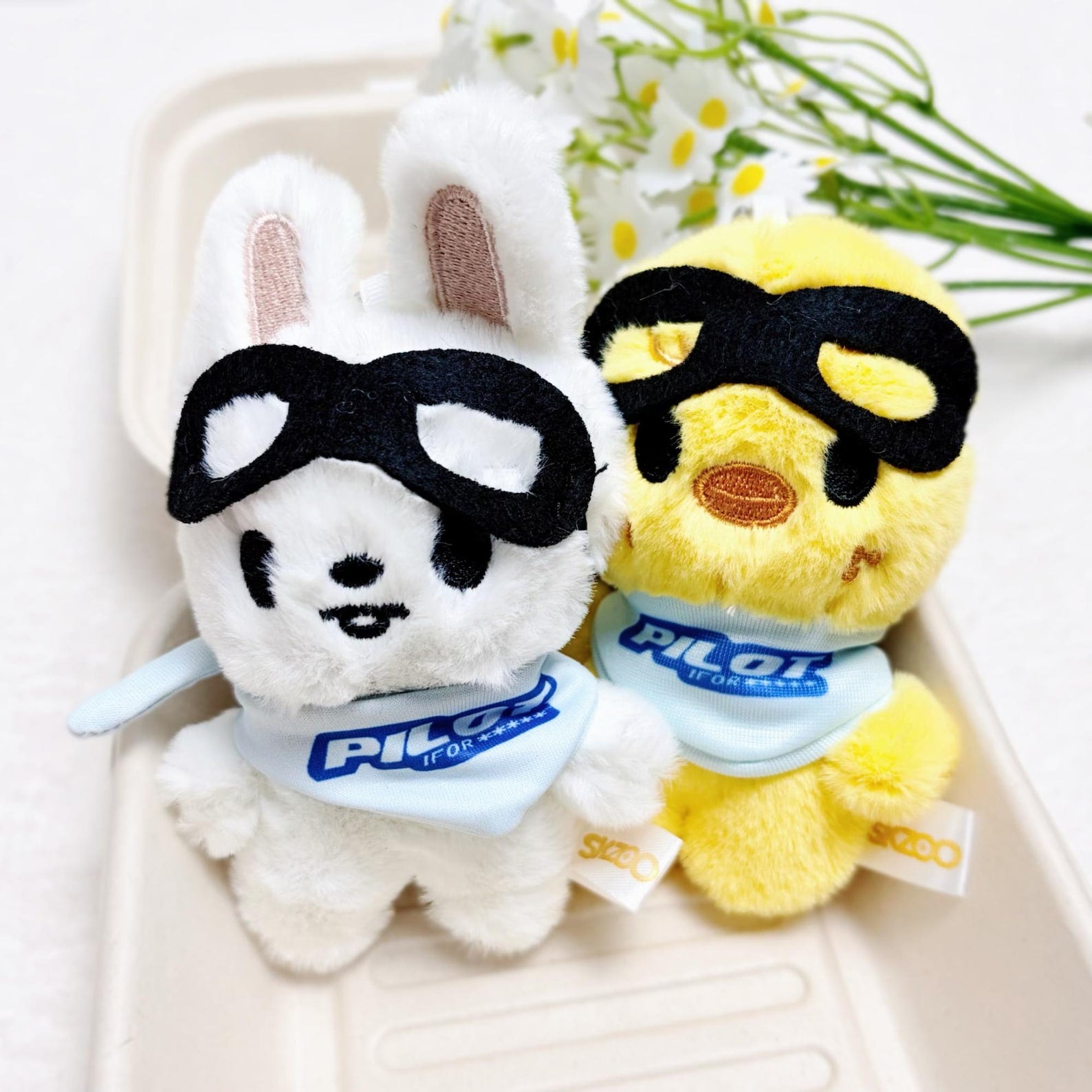 Stray Kids SKZOO Pilot Plush Keychain 4 Inch Fanmade Mascot Bag Charms Wolf Chan Leebit Dwaekki Jiniret detail image 4