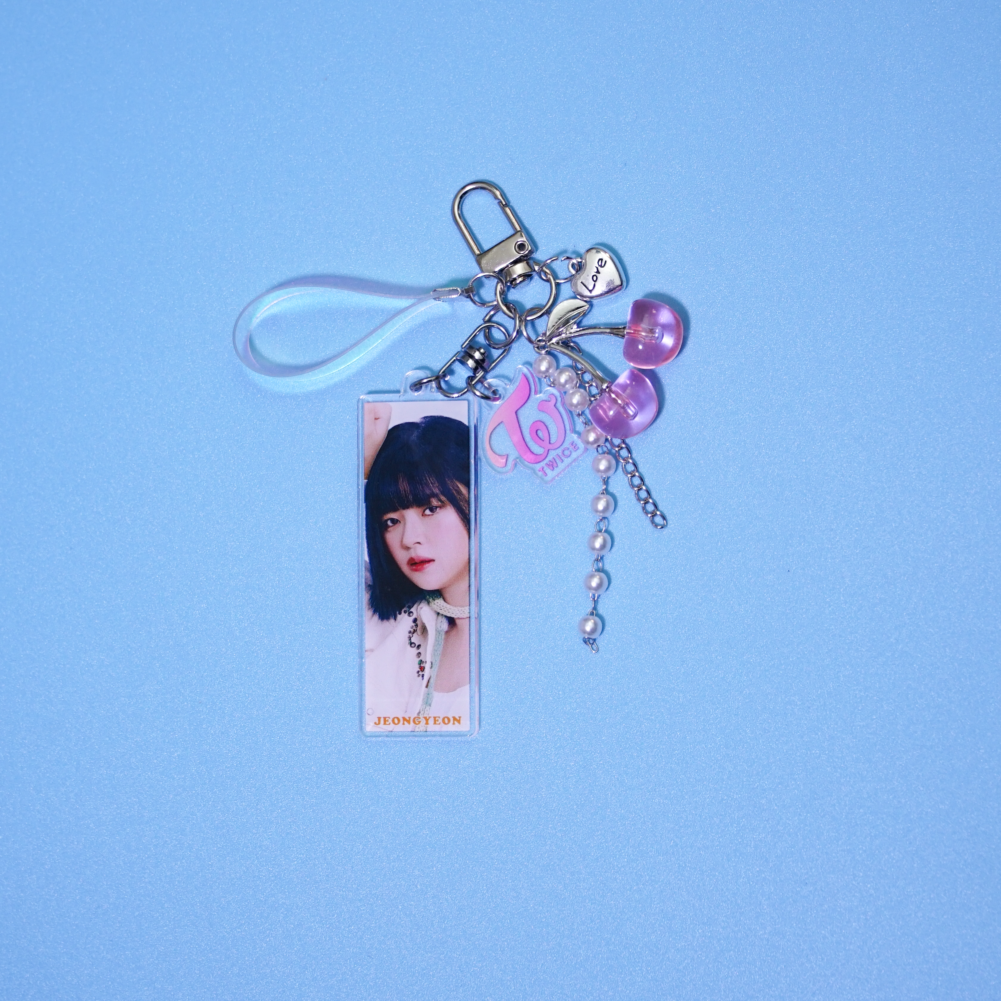 TWICE-Acrylic-Photocard-Keychain-Fanmade-Kpop-Holographic-Strap-Bag-Charm-2
