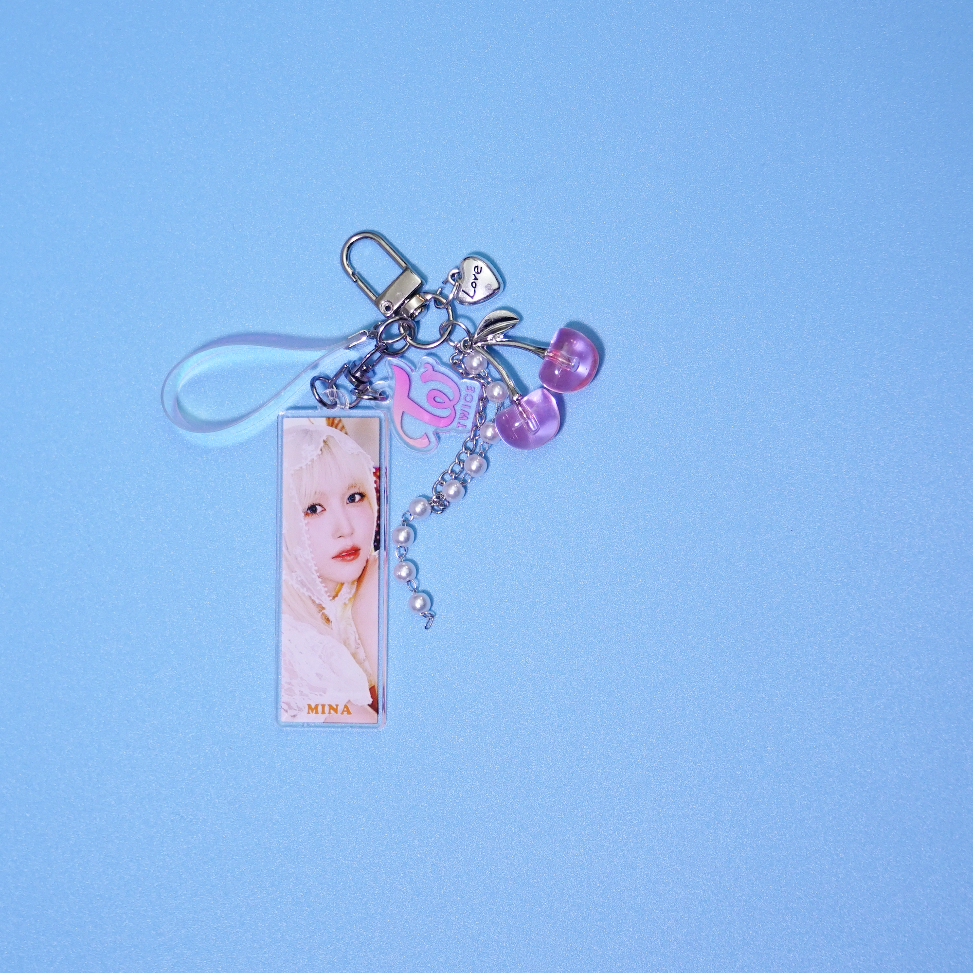 TWICE-Acrylic-Photocard-Keychain-Fanmade-Kpop-Holographic-Strap-Bag-Charm-5