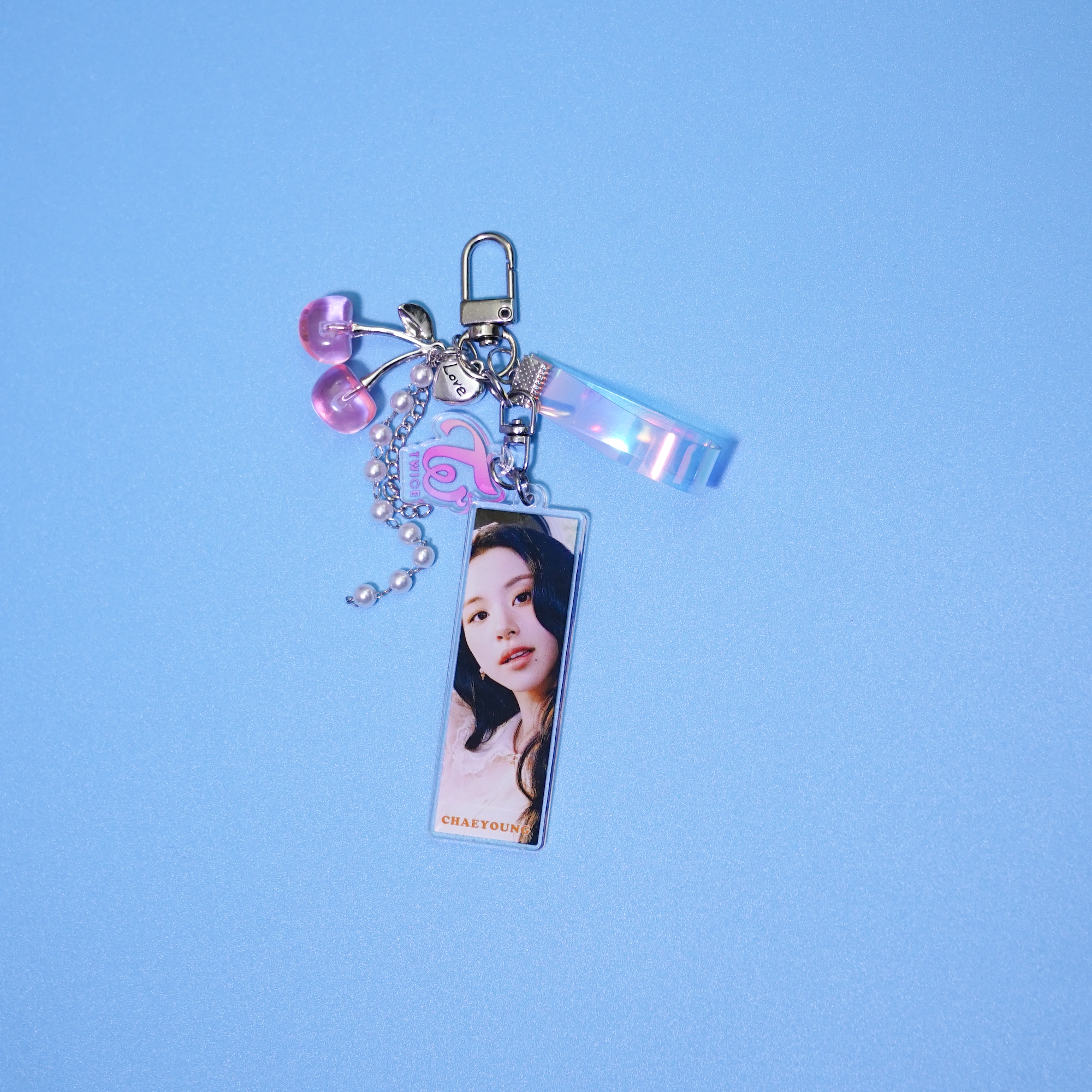 TWICE-Acrylic-Photocard-Keychain-Fanmade-Kpop-Holographic-Strap-Bag-Charm-6