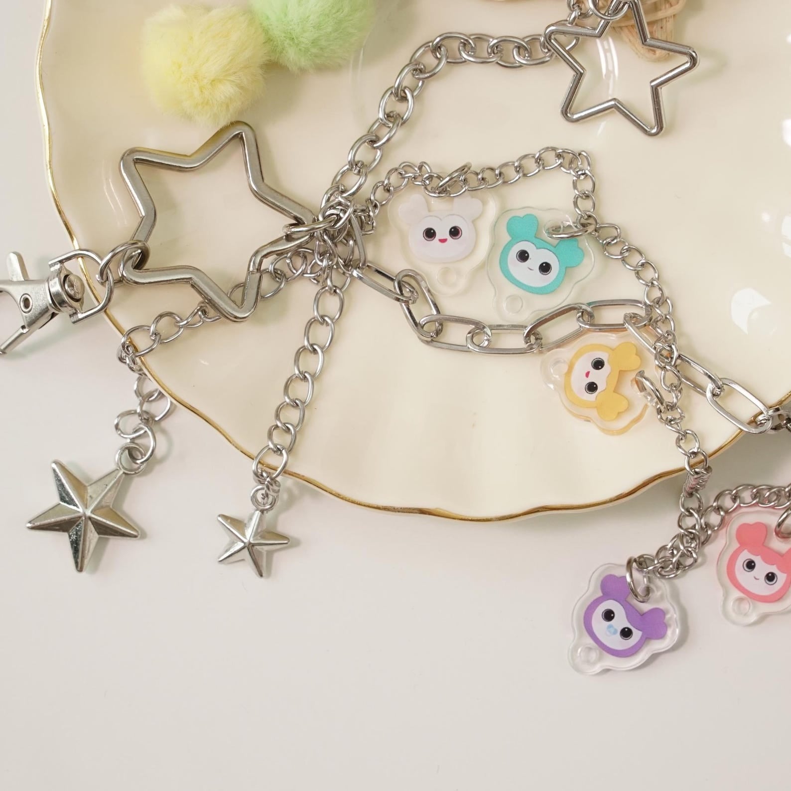 TWICE LOVELYS Acrylic Bag Charm Set OT9 Kpop Fanmade Cute Bag Accessory Chain Clip Gift detail image 5