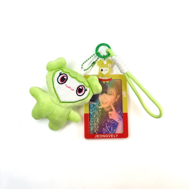 TWICE-Lovelys-Photocard-Holder-Keychain-Set-with-Plush-Charm-Acrylic-Card-Case-Kpop-Merch-2