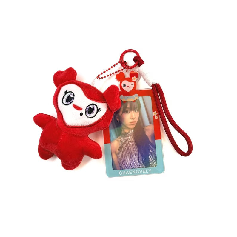 TWICE-Lovelys-Photocard-Holder-Keychain-Set-with-Plush-Charm-Acrylic-Card-Case-Kpop-Merch-4