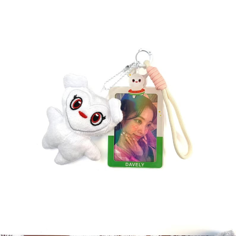 TWICE-Lovelys-Photocard-Holder-Keychain-Set-with-Plush-Charm-Acrylic-Card-Case-Kpop-Merch-7