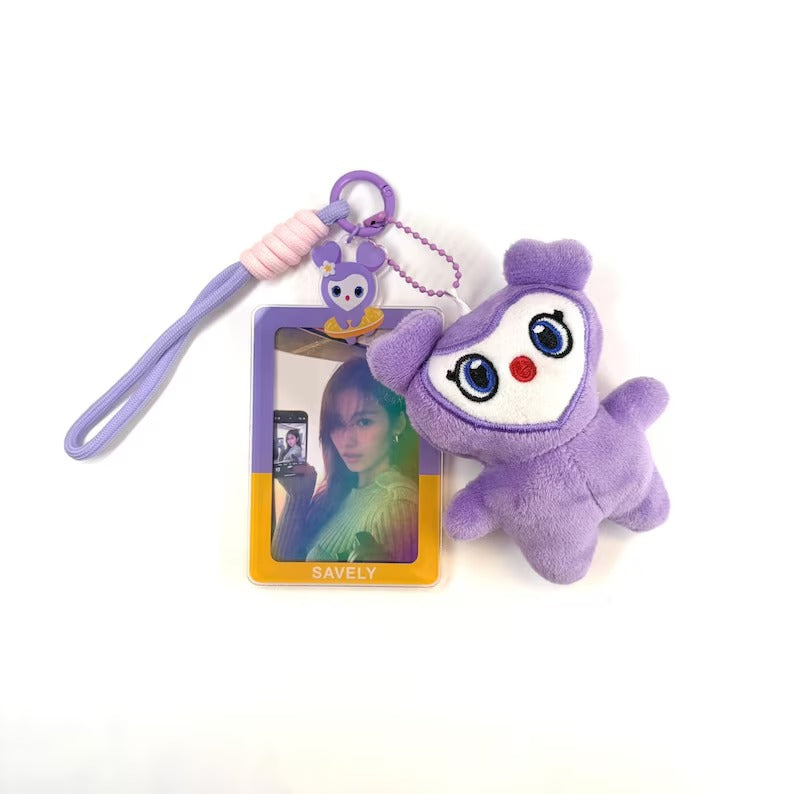 TWICE-Lovelys-Photocard-Holder-Keychain-Set-with-Plush-Charm-Acrylic-Card-Case-Kpop-Merch-8
