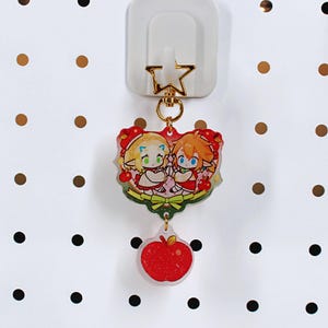 The Legend of Zelda Acrylic Keychain Link & Princess Zelda Glitter Double Sided Fanmade Anime Accessories Gift detail image 5