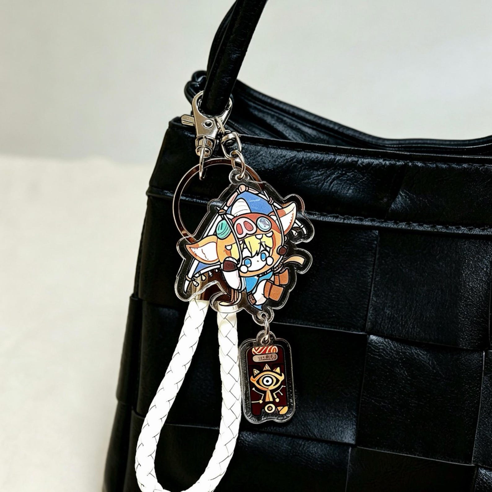 The Legend of Zelda Acrylic Keychain Set Fanmade Korok Link Master Sword Sheikah Slate Dragon Tear Zonai Double Charm Bag Gift detail image 5