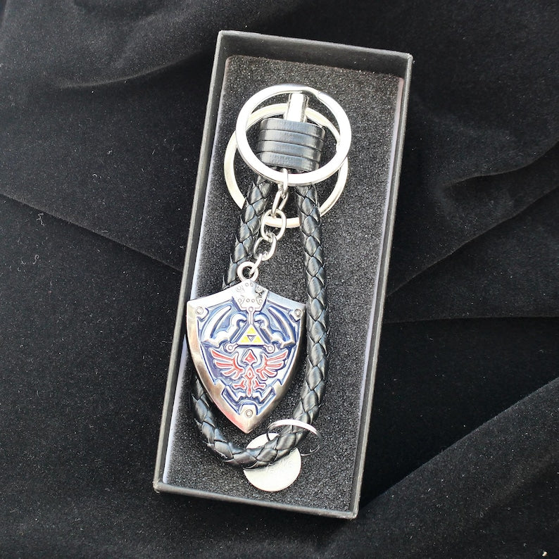 The Legend of Zelda Keychain Set Sheikah Slate Heart Container Hylian Shield Fanmade Acrylic Charms detail image 4
