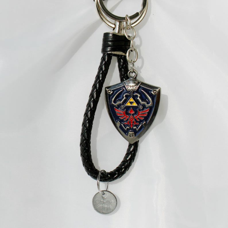 The Legend of Zelda Keychain Set Sheikah Slate Heart Container Hylian Shield Fanmade Acrylic Charms detail image 6