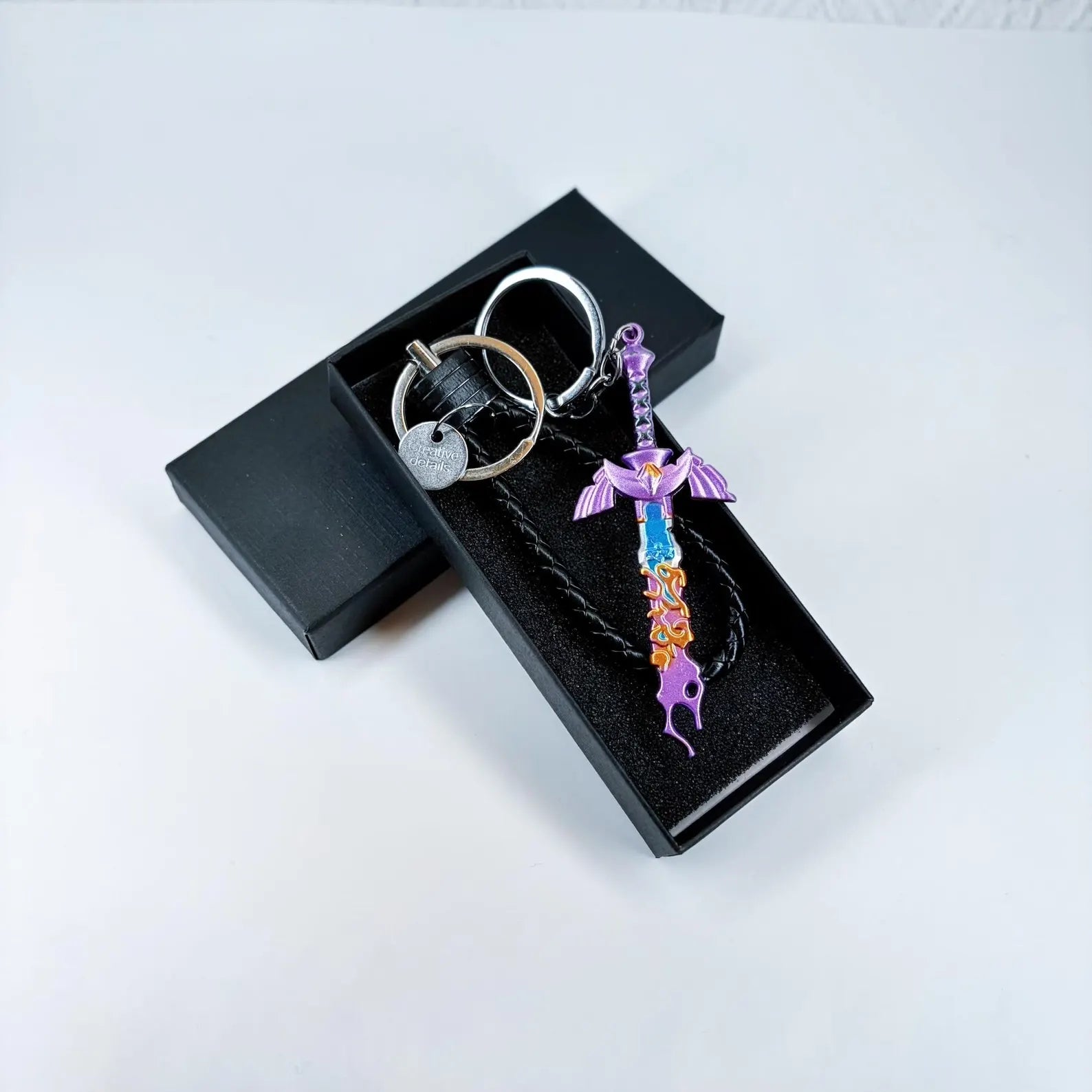 The Legend of Zelda Keychain Set Sheikah Slate Heart Container Hylian Shield Fanmade Acrylic Charms detail image 8